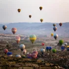 Hot air balloons in Cappadocia in abundance