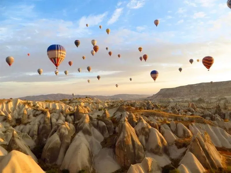 balloons over cappadocia